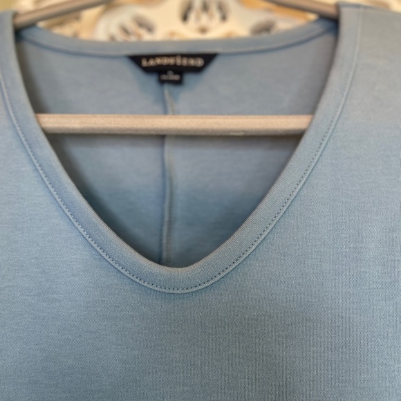 Lands End Sky Blue Tee Shirt Maxi Dress 14-16 Large Petite - Picture 6 of 6
